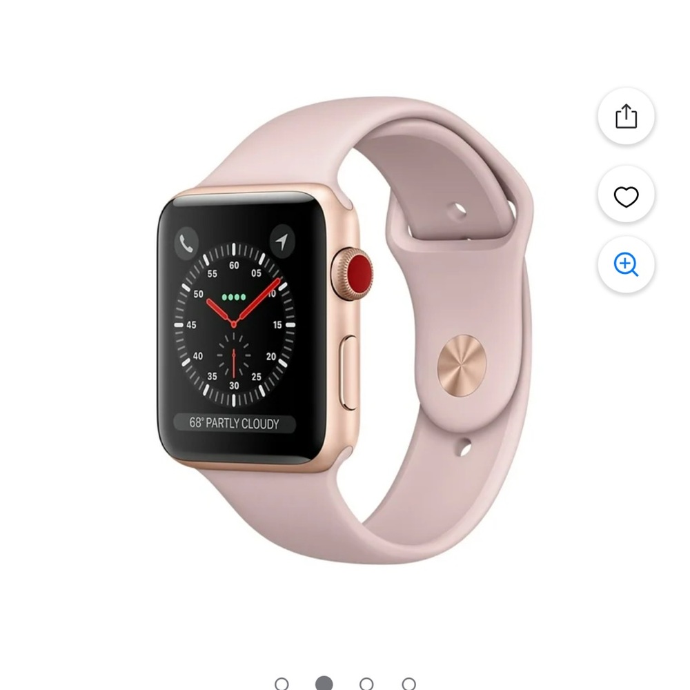 Apple Watch Gen 3 Series 38mm Rose Gold Aluminum Pink Sand Sport Band MQKW2LL/A - Picture 3 of 6